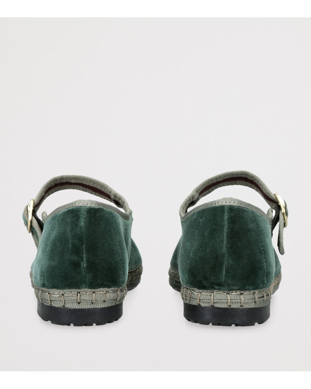Flabelus Green Velvet Jay Mary Janes