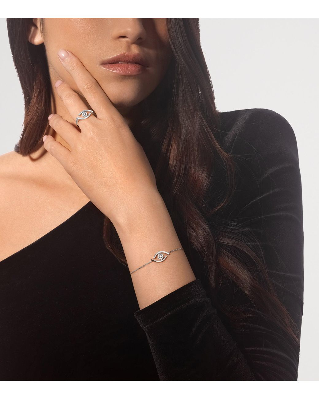 Messika White Lucky Eye And Diamond Pavé Ring
