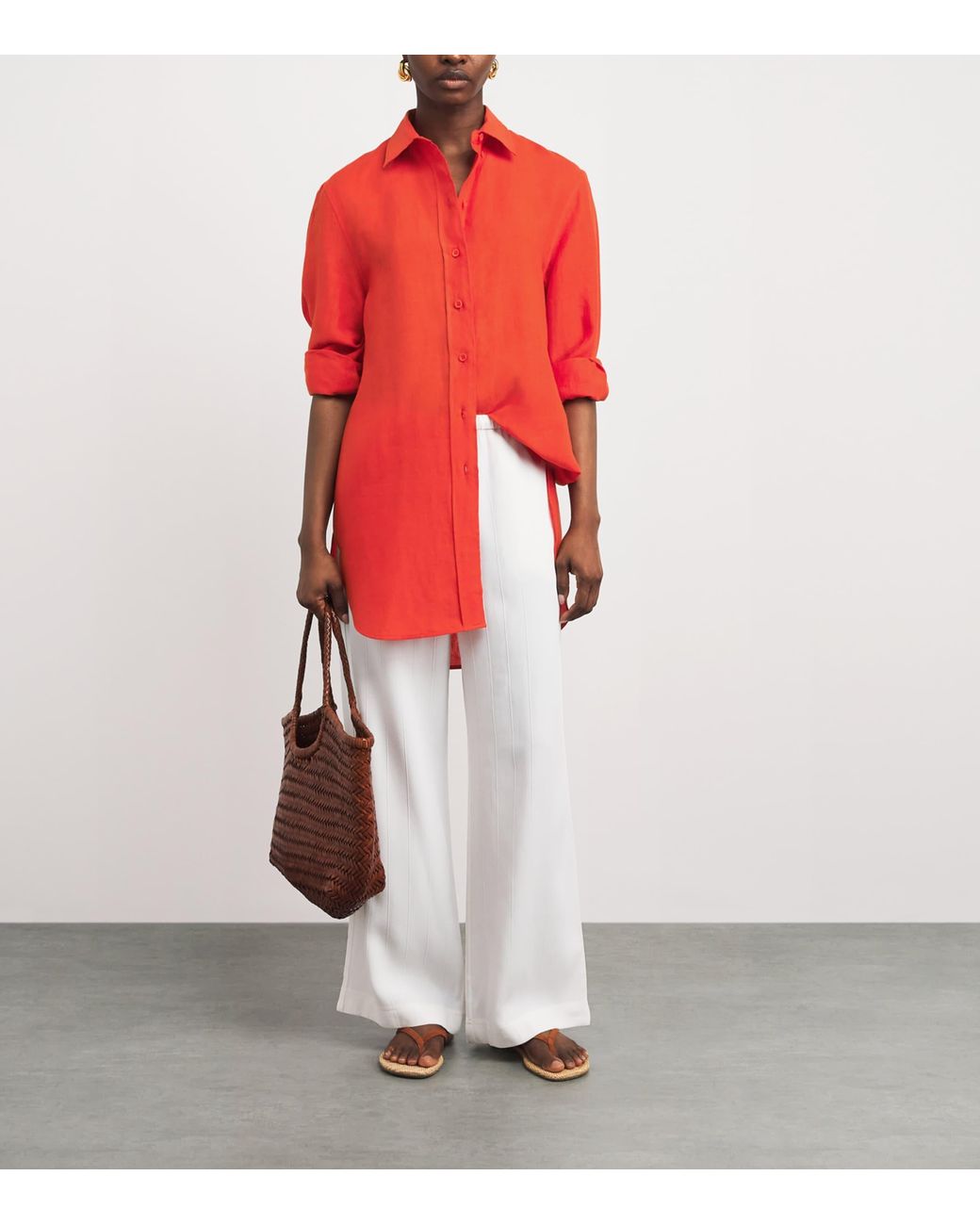 Eres Red Linen Mignonette Shirt