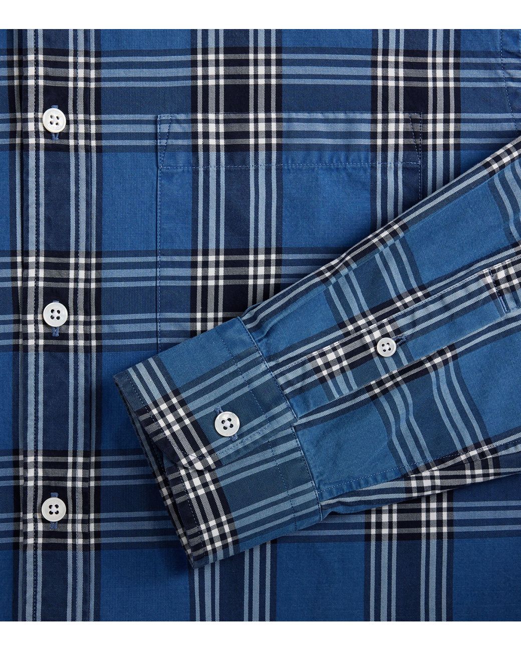 Dunhill Blue Cotton Check Print Shirt for men