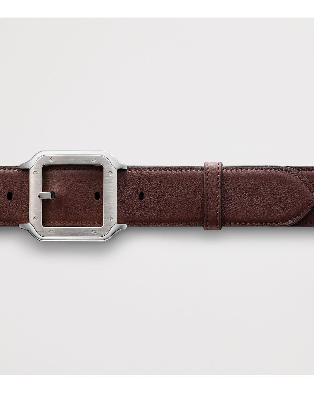 Cartier Black Leather Reversible Santos De Belt for men