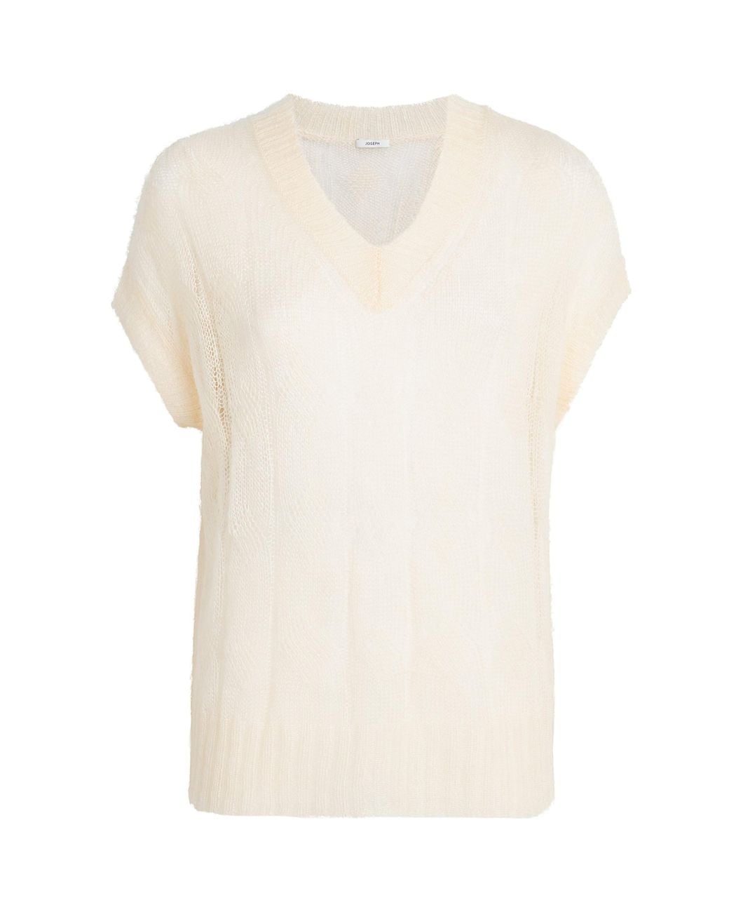 Joseph White Mohair-Silk Voile Mar Sweater