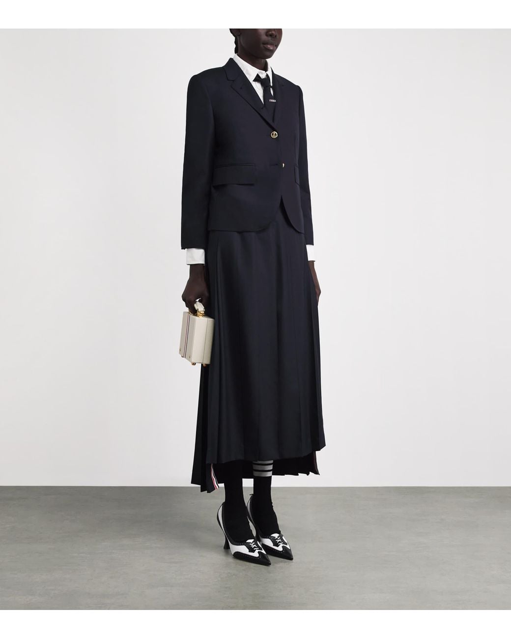 Thom Browne Blue Wool High Armhole Sport Coat