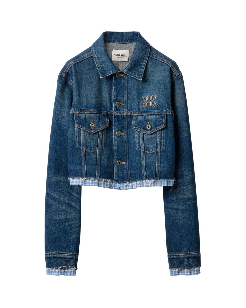 Miu Miu Blue Washed Denim Jacket