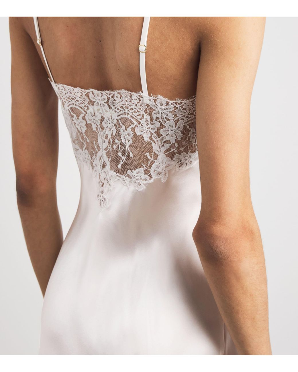 Rosamosario White Silk Fatima The Bride Slip Dress