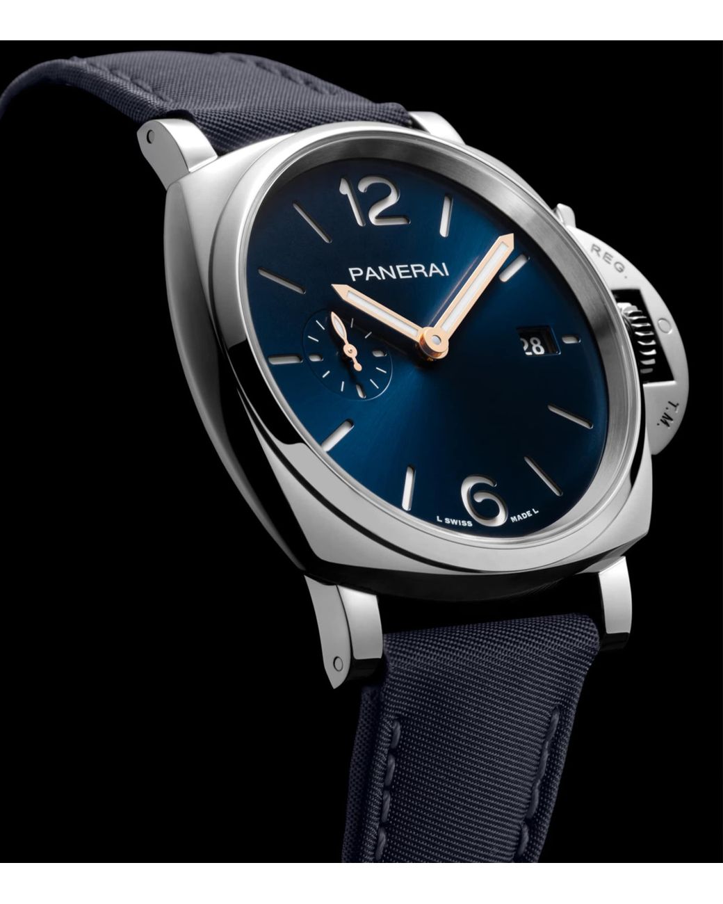 Panerai Metallic Stainless Steel Luminor Due Watch