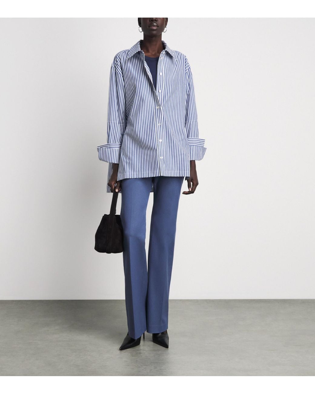 Joseph Blue Cotton Stripe Theia Shirt