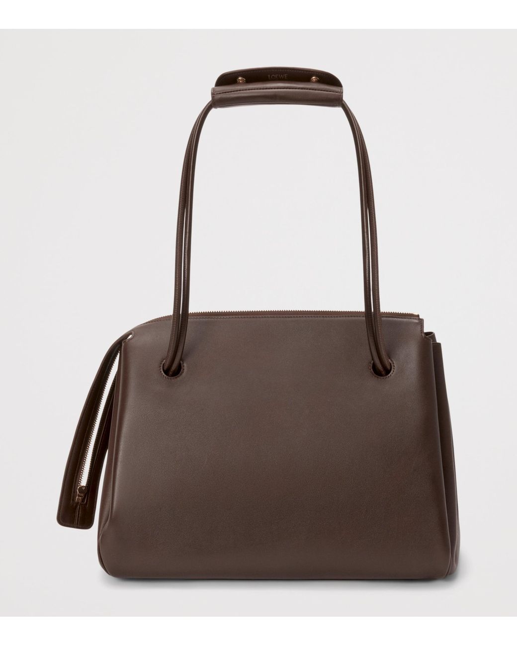 Loewe Brown Large Grained Leather Madrid Shoulder Bag