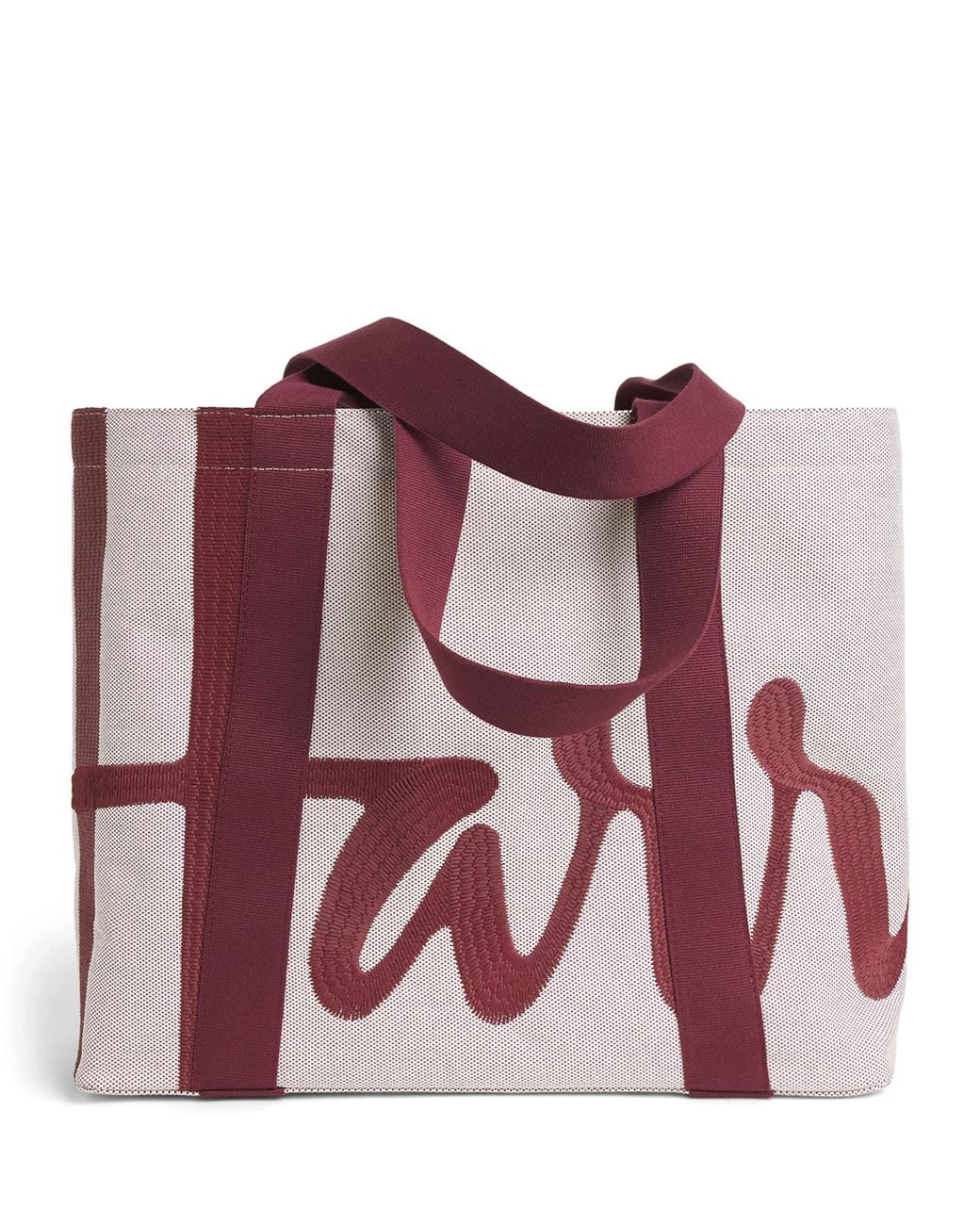 Harrods Purple Medium Logo Tote Bag