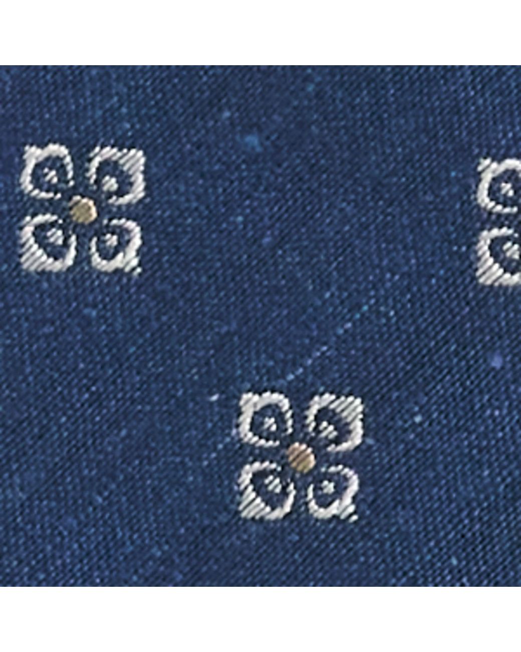 Isaia Blue Silk Floral Tie for men