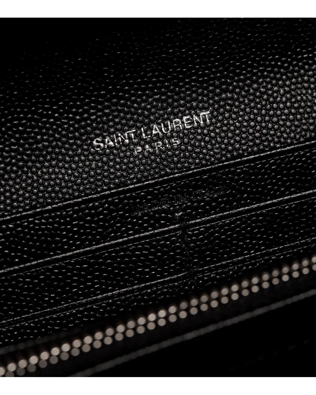 Saint Laurent Black Monogram Matelassé Large Flap Wallet