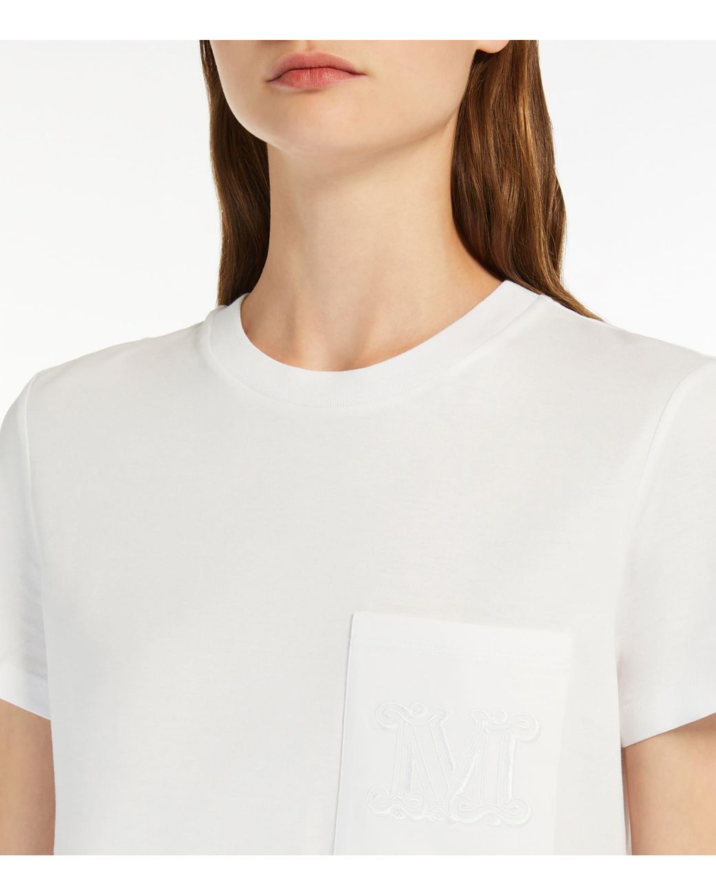 Max Mara White Cotton Logo T-Shirt