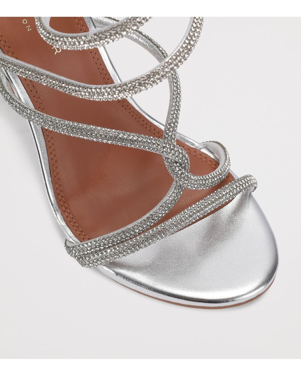 Kurt Geiger White Embellished Spiral Sandals 90