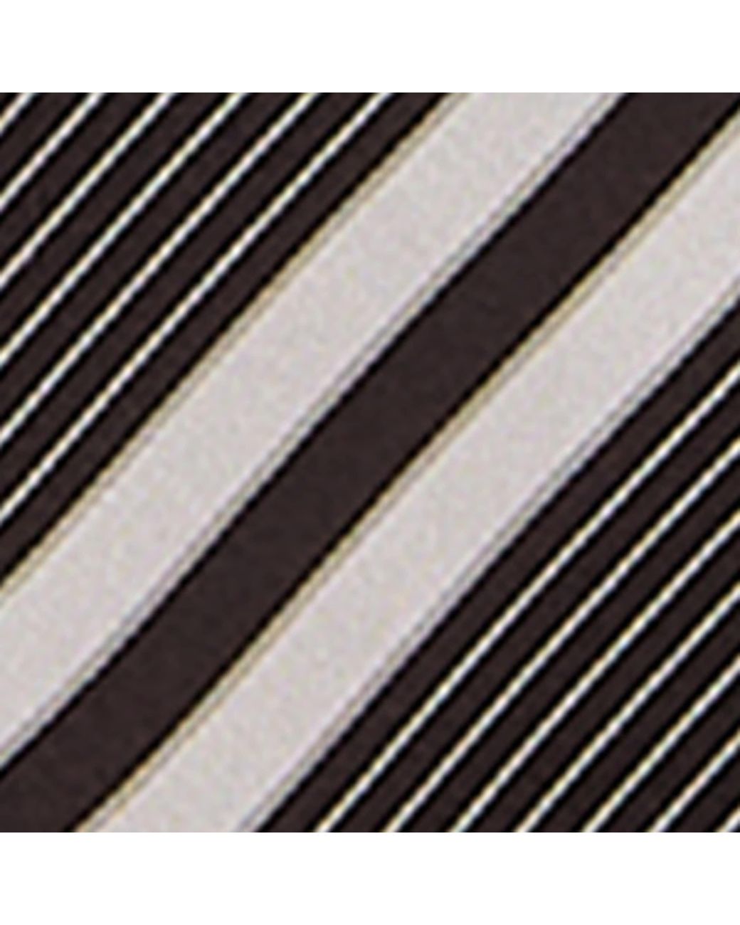 Saint Laurent White Silk Striped Tie for men