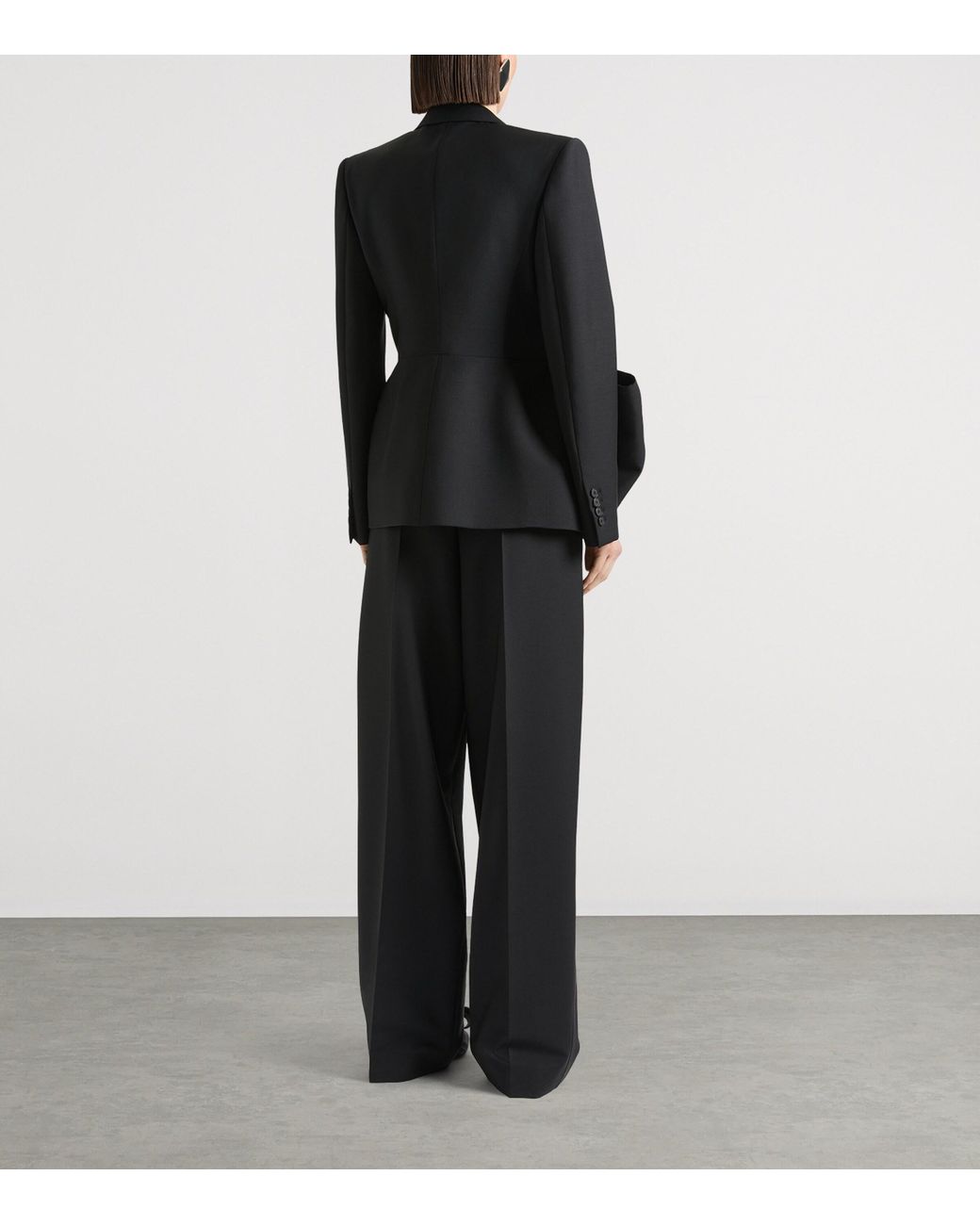 Givenchy Black Wool-Mohair Bow-Detail Blazer
