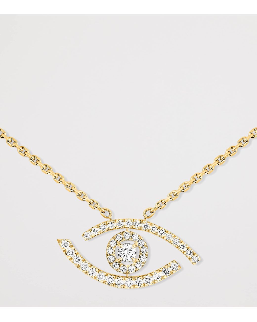 Messika Natural Lucky Eye And Diamond Pavé Necklace