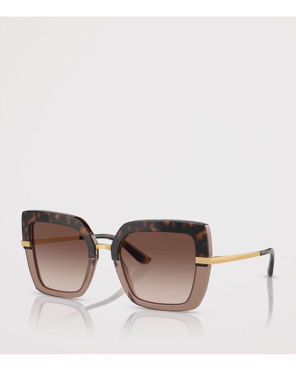 Dolce & Gabbana Brown Tortoiseshell Square Sunglasses