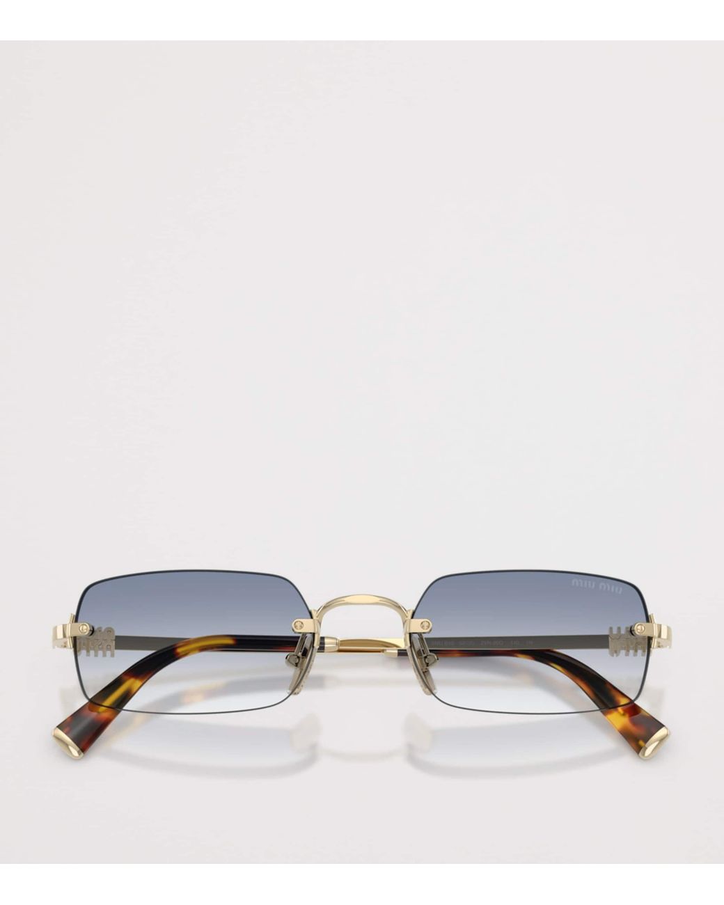 Miu Miu Blue Rectangular Mu B50S Sunglasses