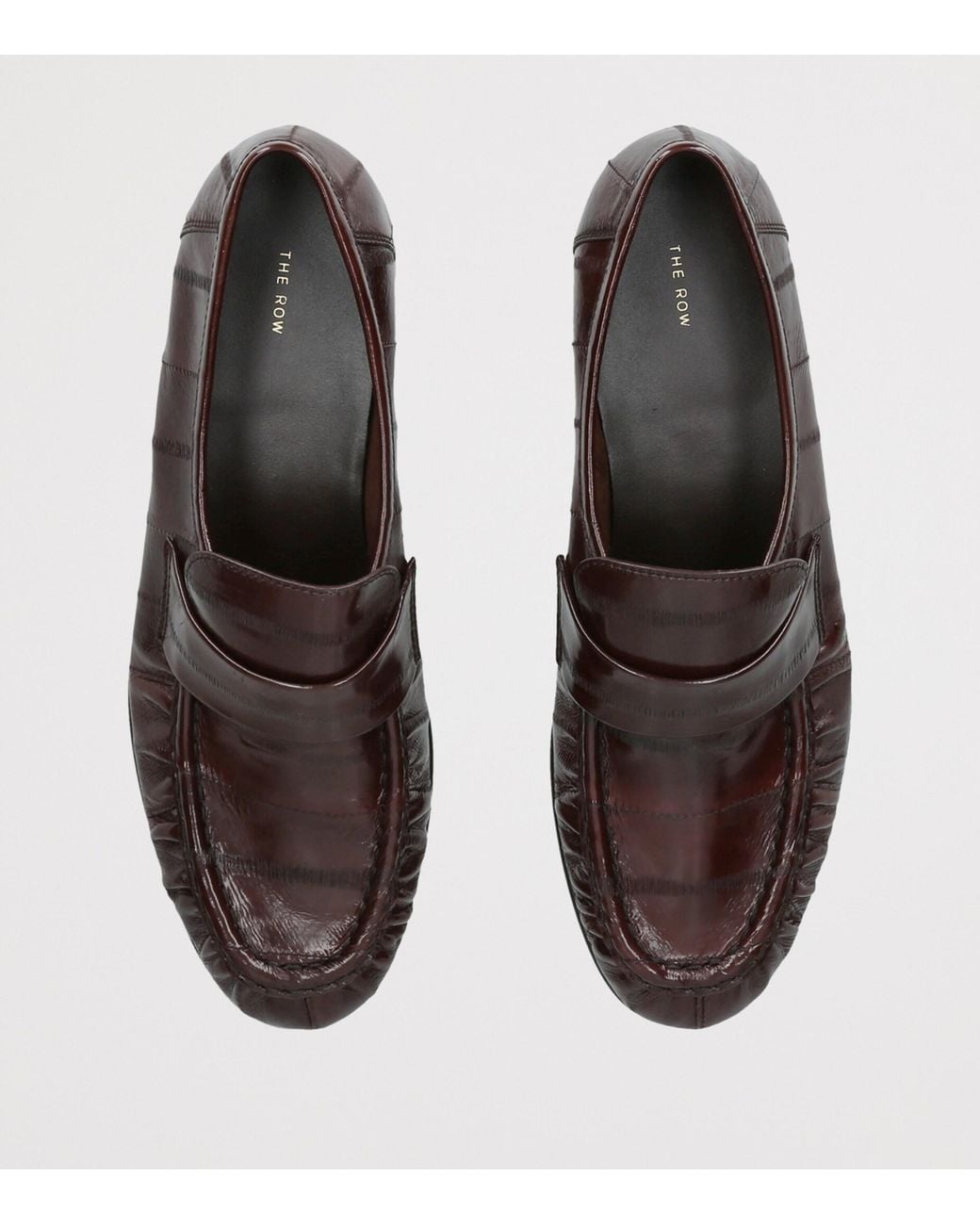 The Row Brown Soft Eel Loafers