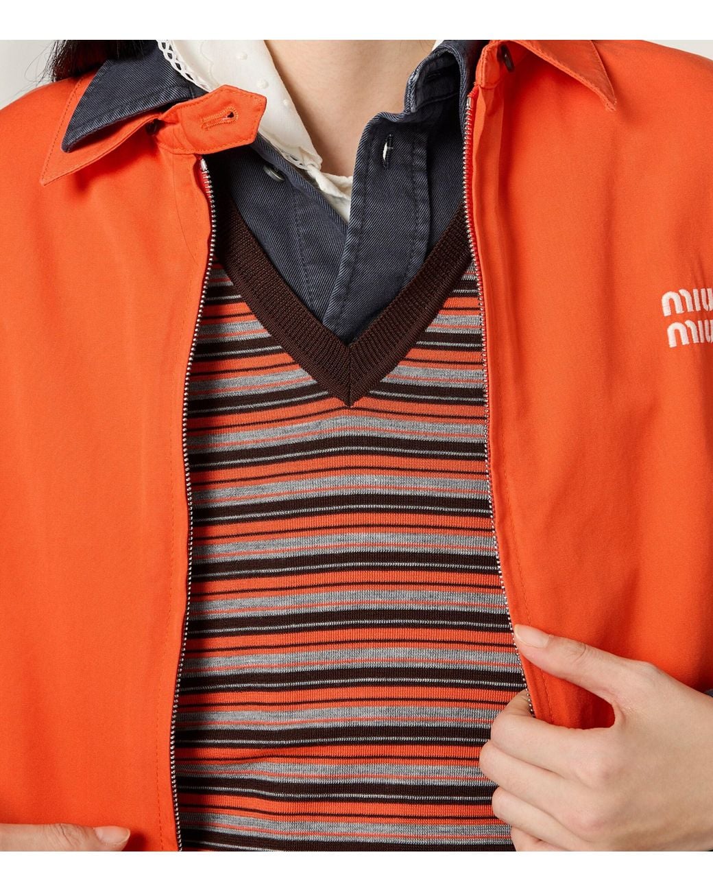 Miu Miu Red Wool Stripe Sweater Vest