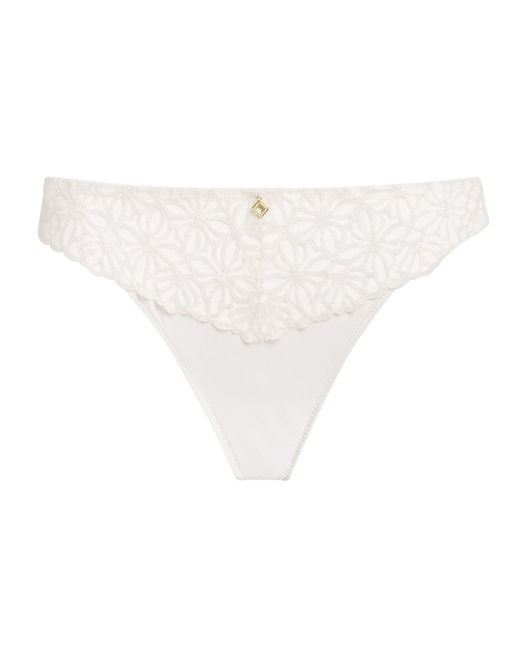 Aubade White Lace Secret Memories Tanga Briefs