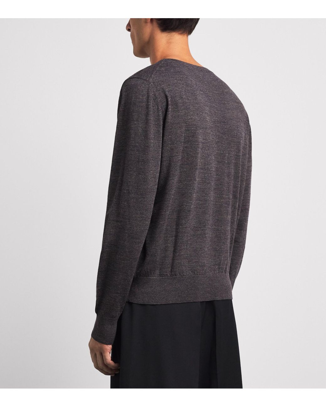 Lemaire Gray Merino Wool Sweater for men