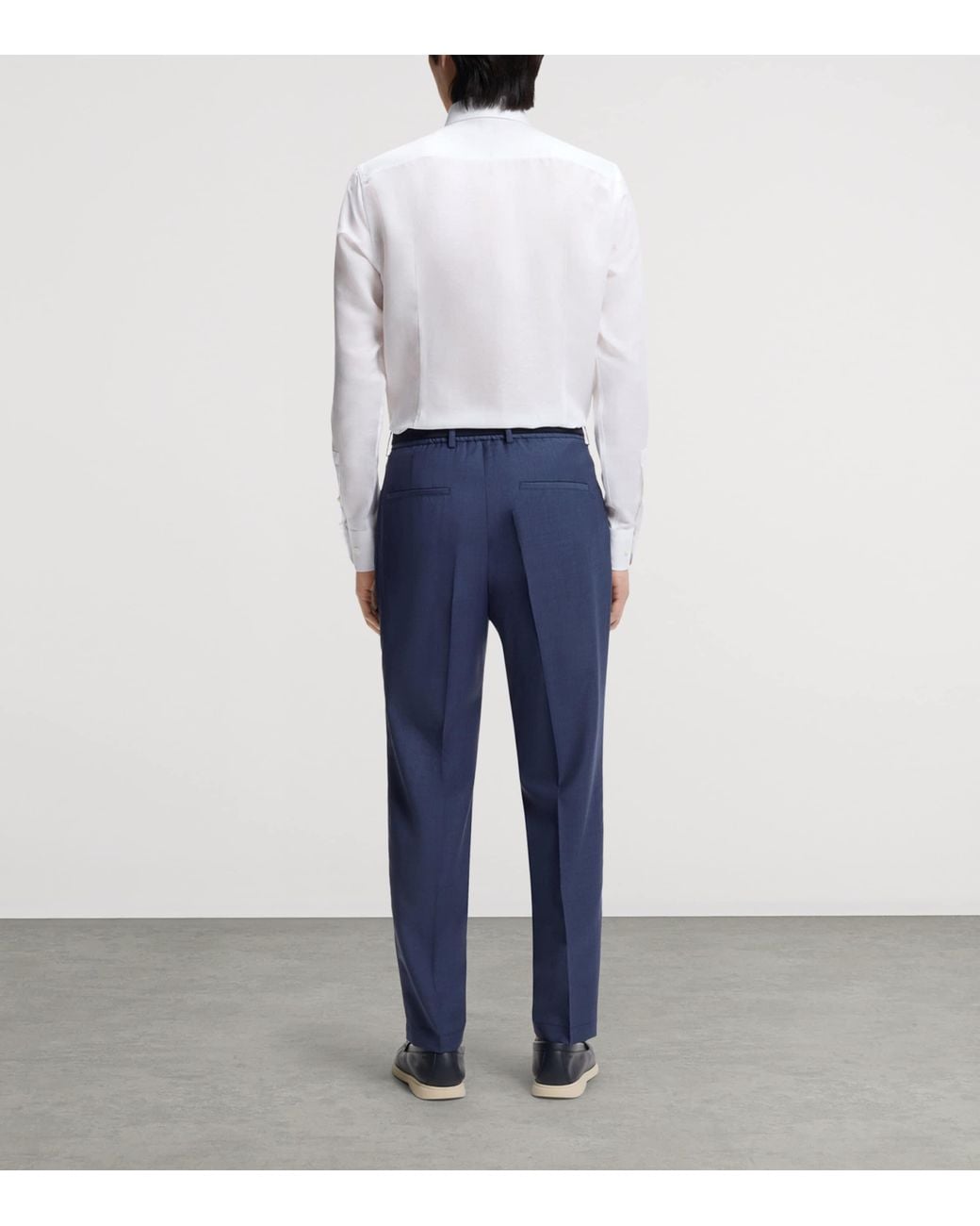 Boss White Linen-Blend Slim-Fit Shirt for men
