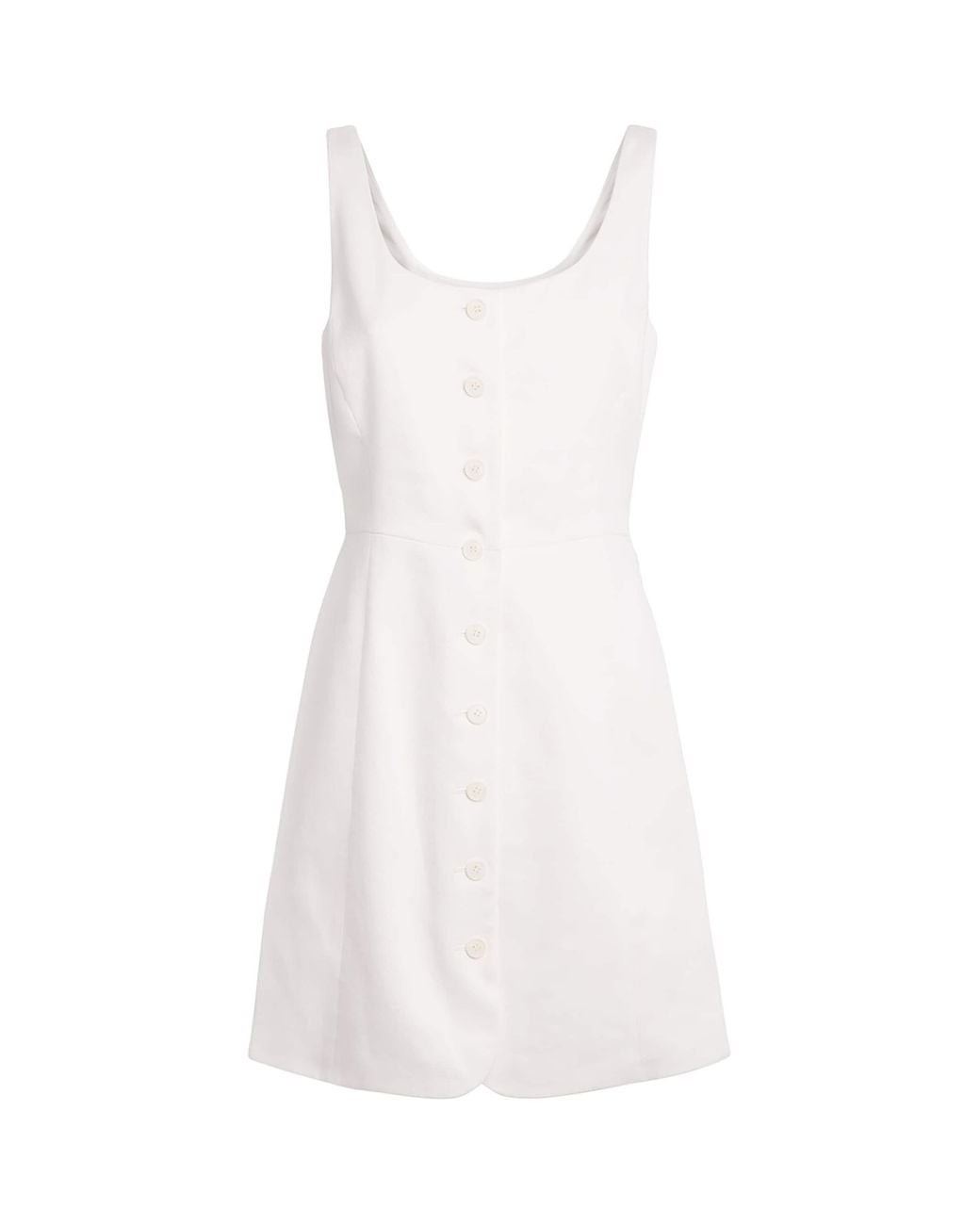 Theory White Linen-Blend Mini Dress
