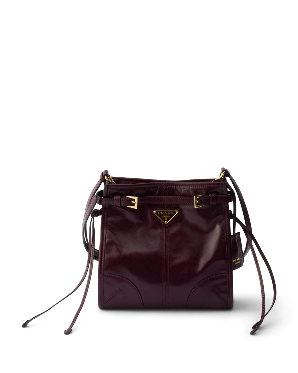 Prada Purple Mini Leather Bonnie Shoulder Bag