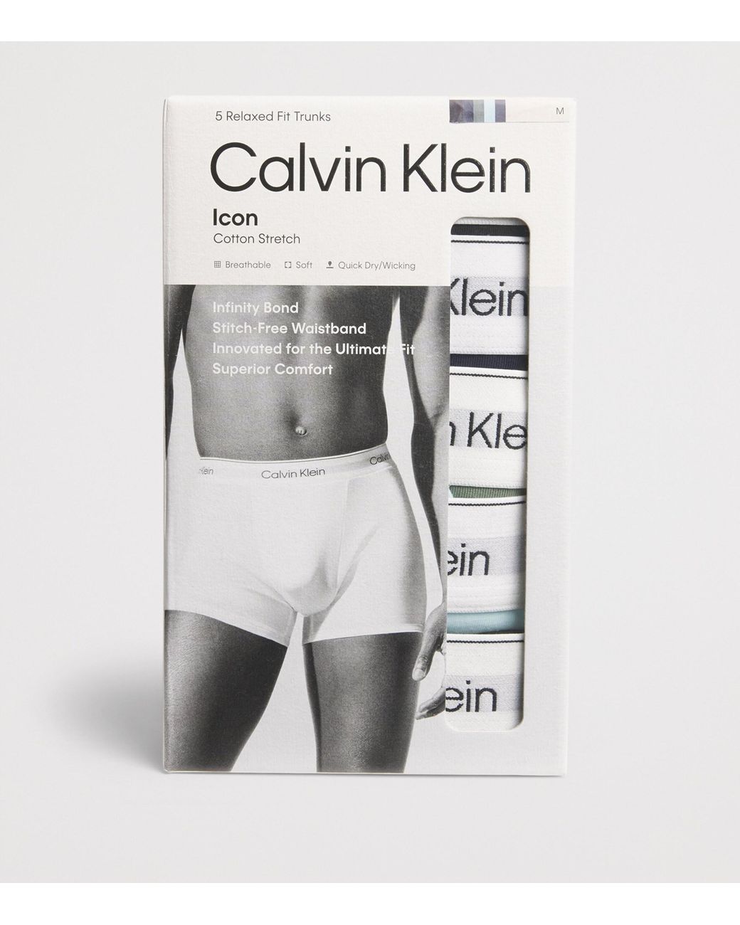 Calvin Klein Blue Stretch-Cotton Relaxed Icon Trunks for men