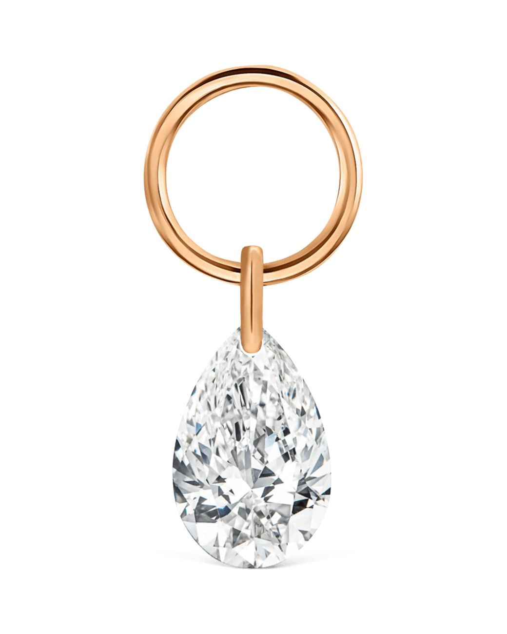 Maria Tash White Diamond Pear Floating Charm