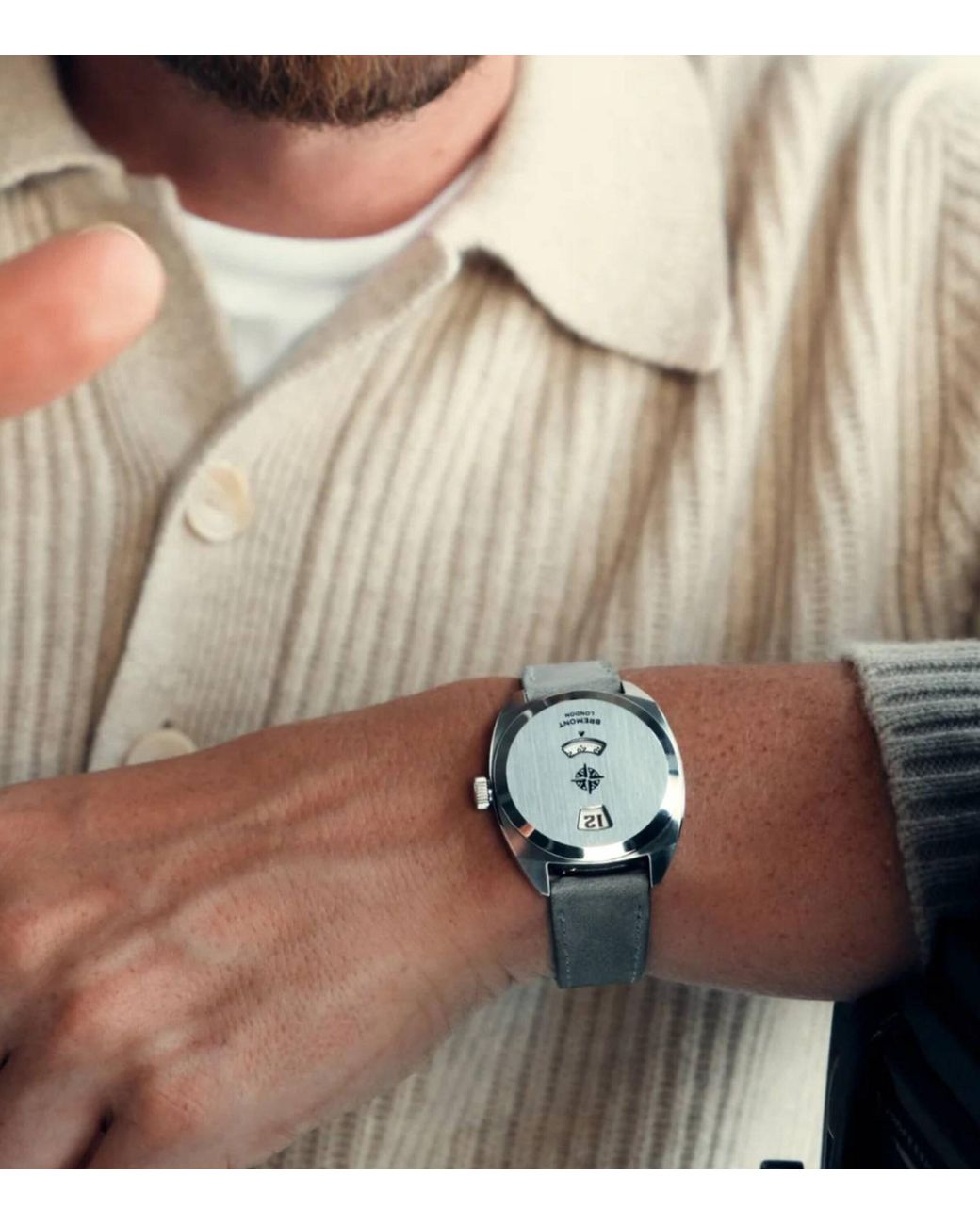 Bremont Gray Stainless Steel Terra Nova Jumping Hour Watch