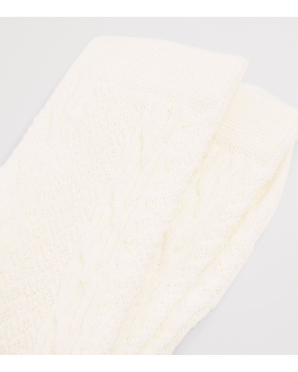 Falke White Virgin Wool-Blend Declivity Ankle Socks