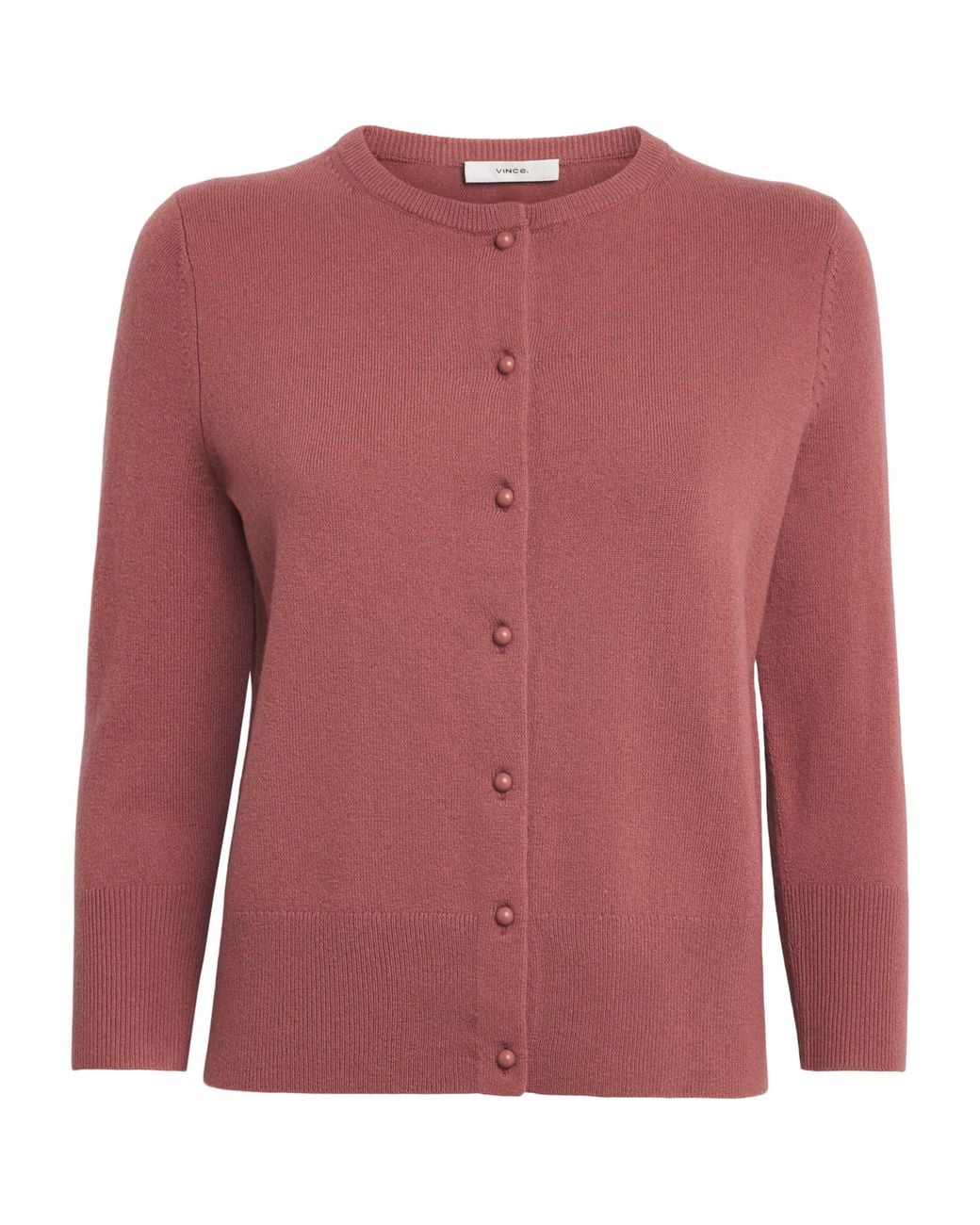 Vince Pink Wool-Blend Cardigan