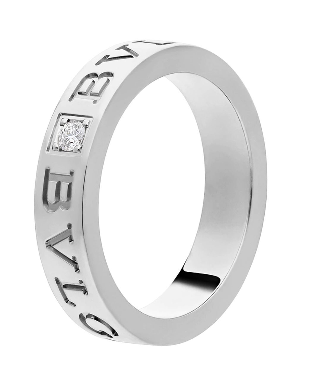 BVLGARI White And Diamond B.Zero1 Ring