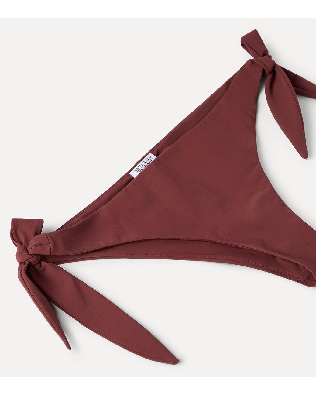 Brunello Cucinelli Purple Side-Tie Bikini Bottoms
