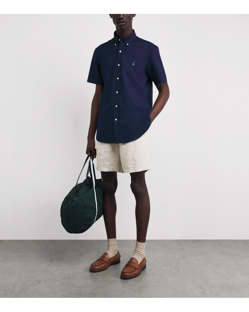 Polo Ralph Lauren Blue Stretch-Cotton Custom-Fit Shirt for men