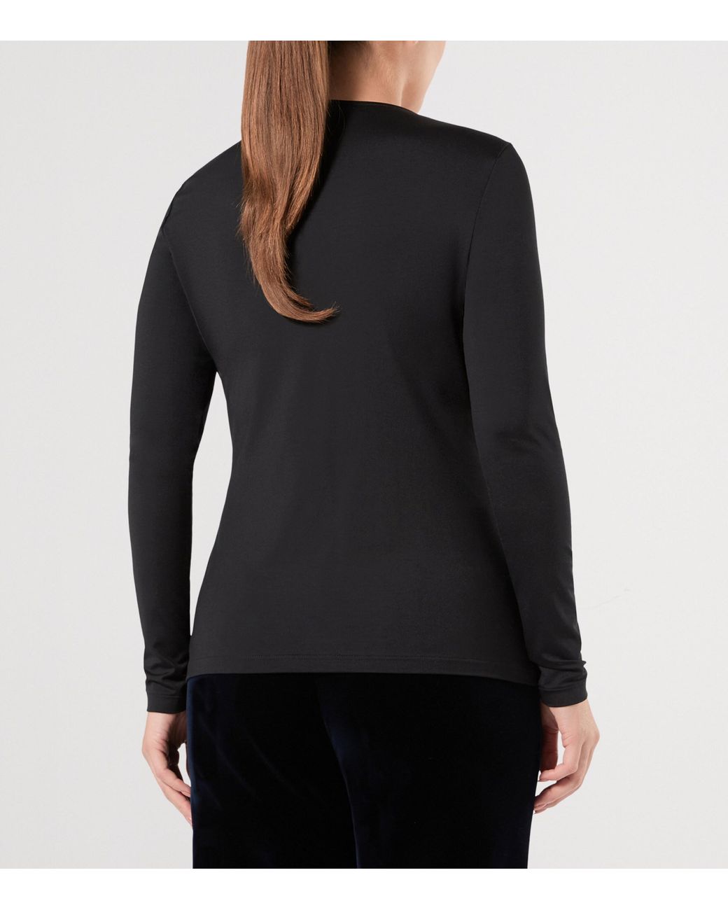 Marina Rinaldi Black Draped Top