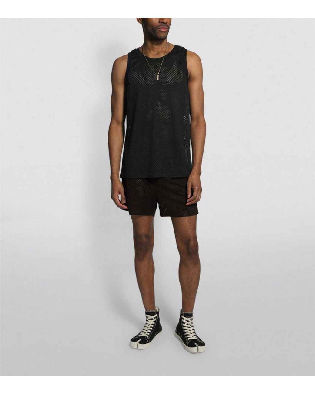Rick Owens Synthetic X Champion Mesh Shorts in Black for Men | Lyst