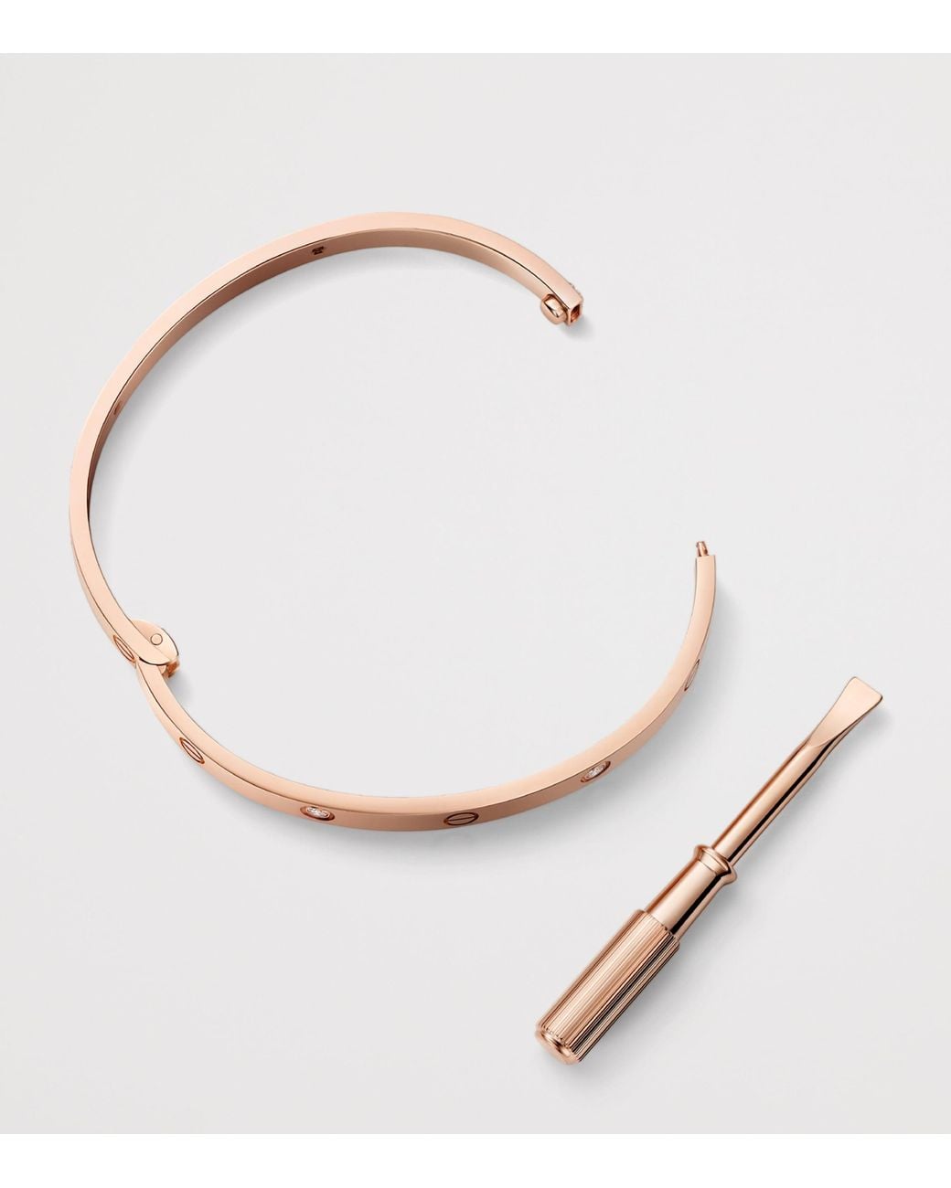 Cartier Pink Medium And Diamond Love Bracelet