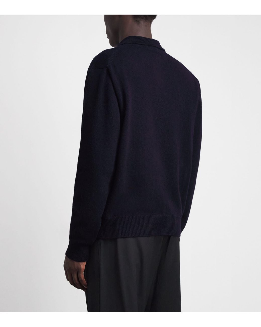 LE17SEPTEMBRE Blue Wool-Alpaca Collar Cardigan for men