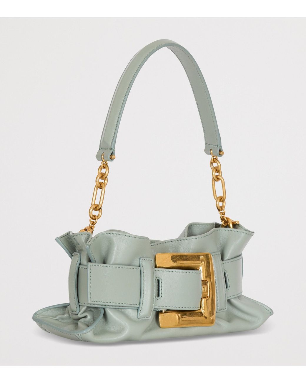 Balmain Metallic Mini Leather Anthem Shoulder Bag