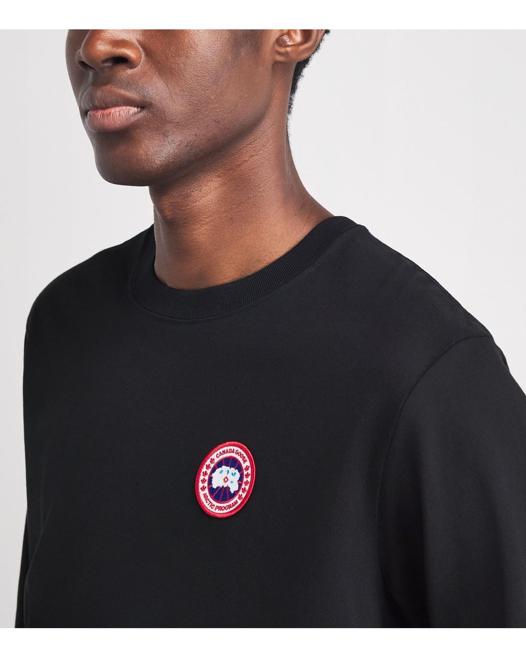 Canada Goose Black Organic Cotton Vantage Long-Sleeve T-Shirt for men
