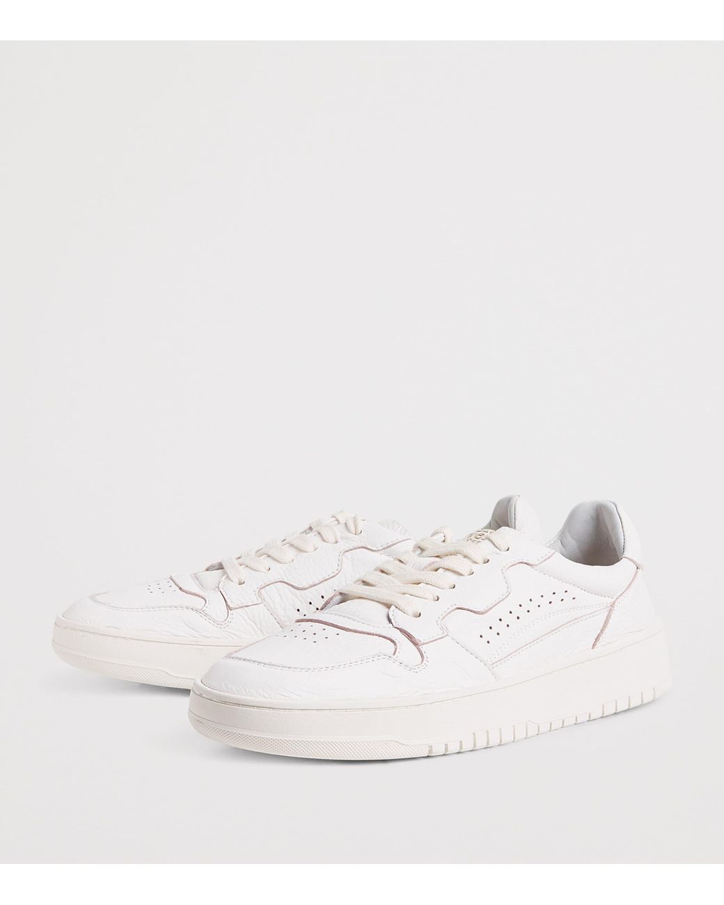 Eleventy White Leather Sneakers