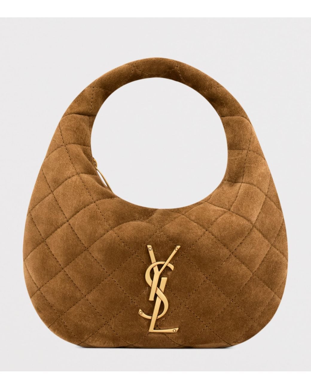 Saint Laurent Natural Mini Icarino Top-Handle Bag