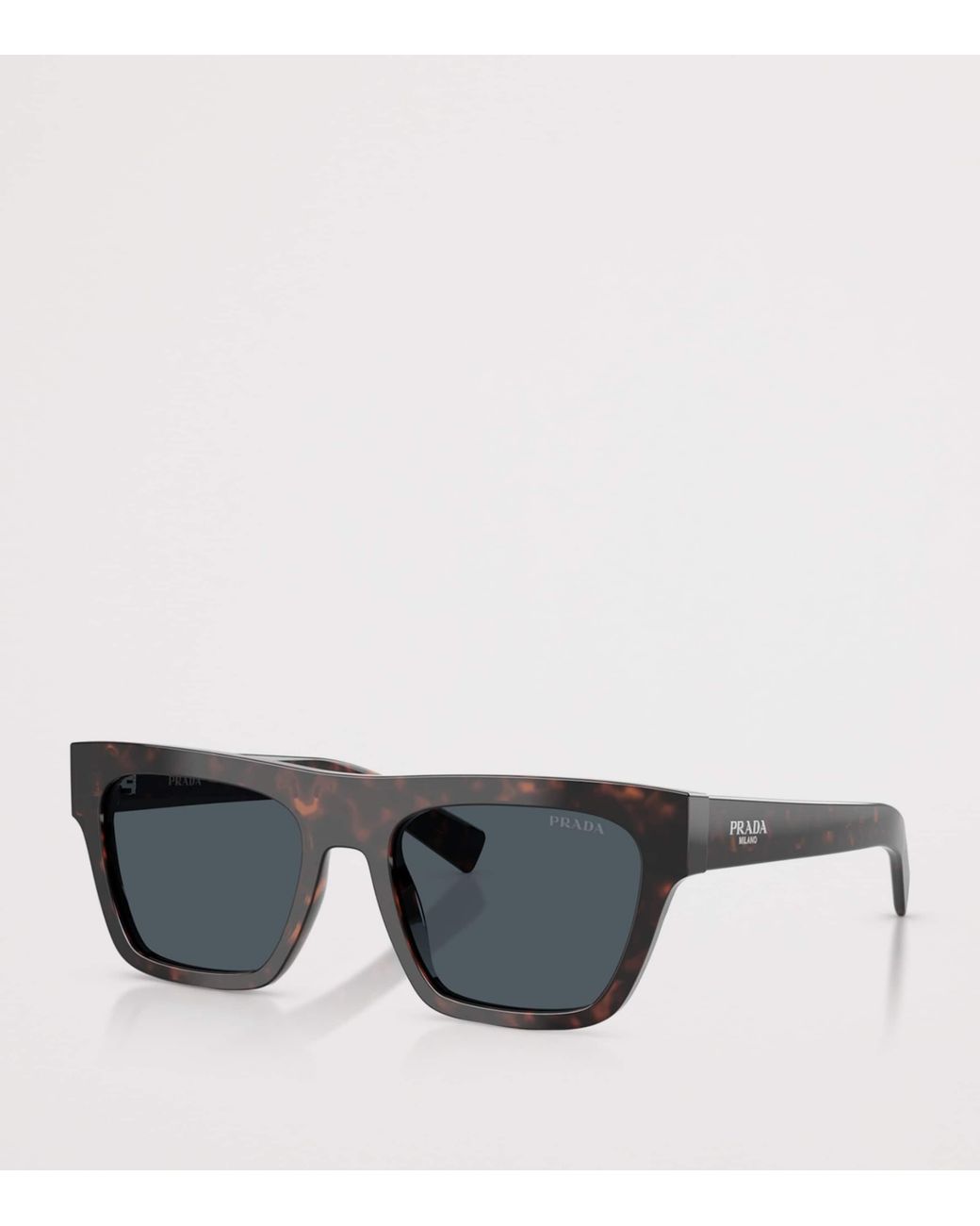 Prada Gray Acetate Rectangular Sunglasses for men