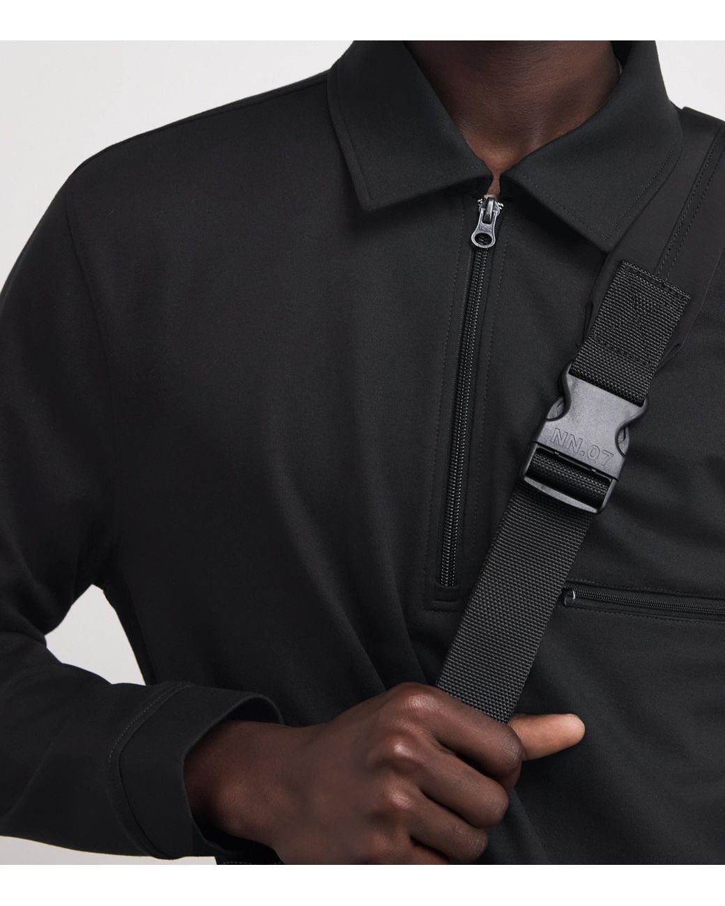 PAIGE Black Grapello Quarter-Zip Sweater for men