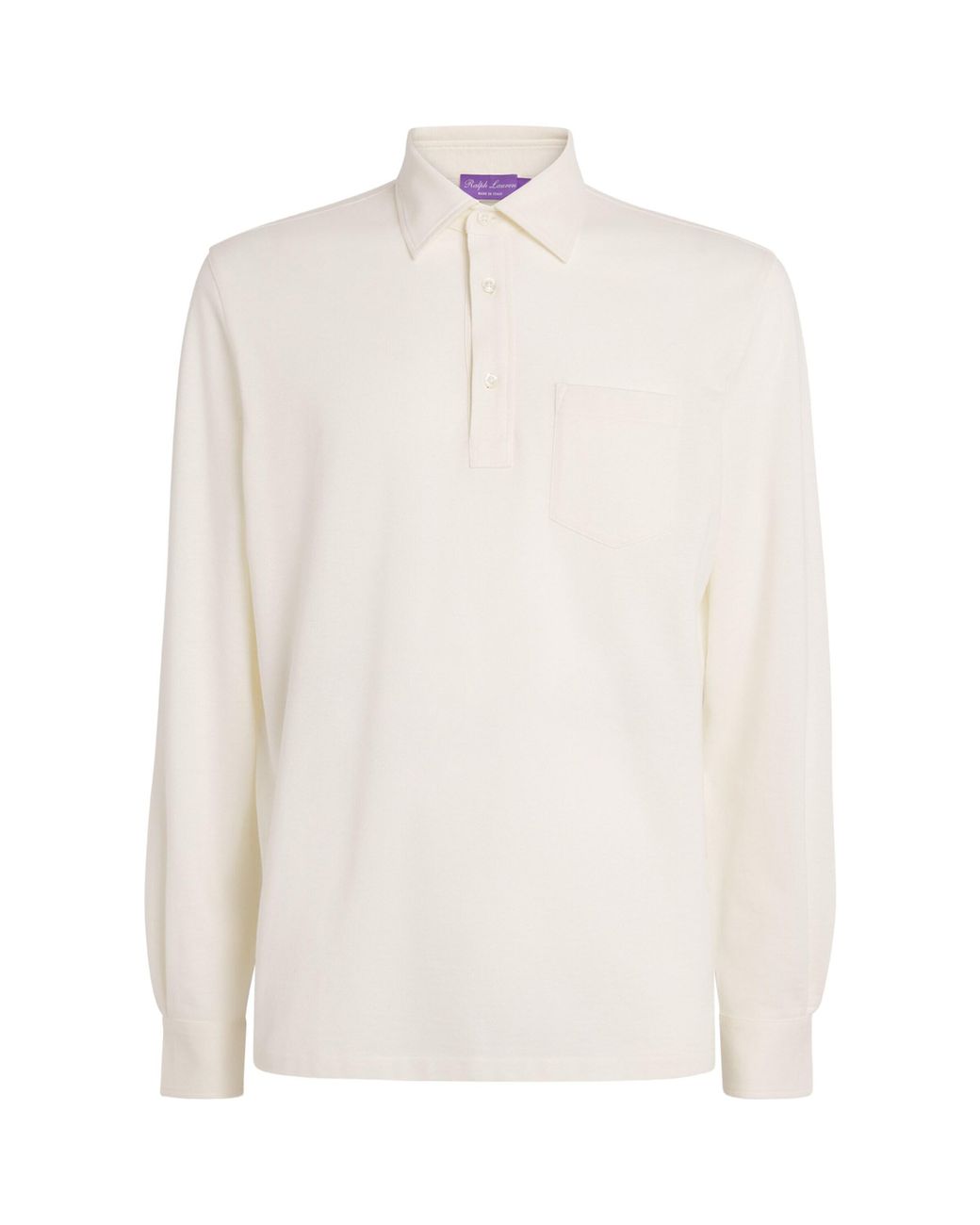 Ralph Lauren Wool Long-Sleeve Polo Shirt in White for Men | Lyst UK