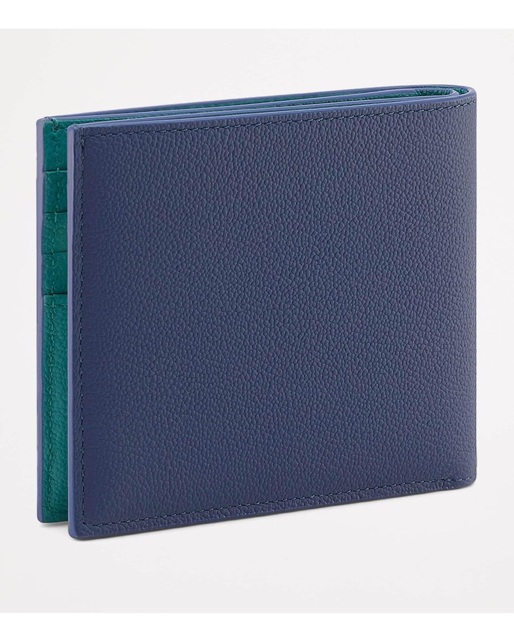 BVLGARI Blue Leather Bifold Wallet