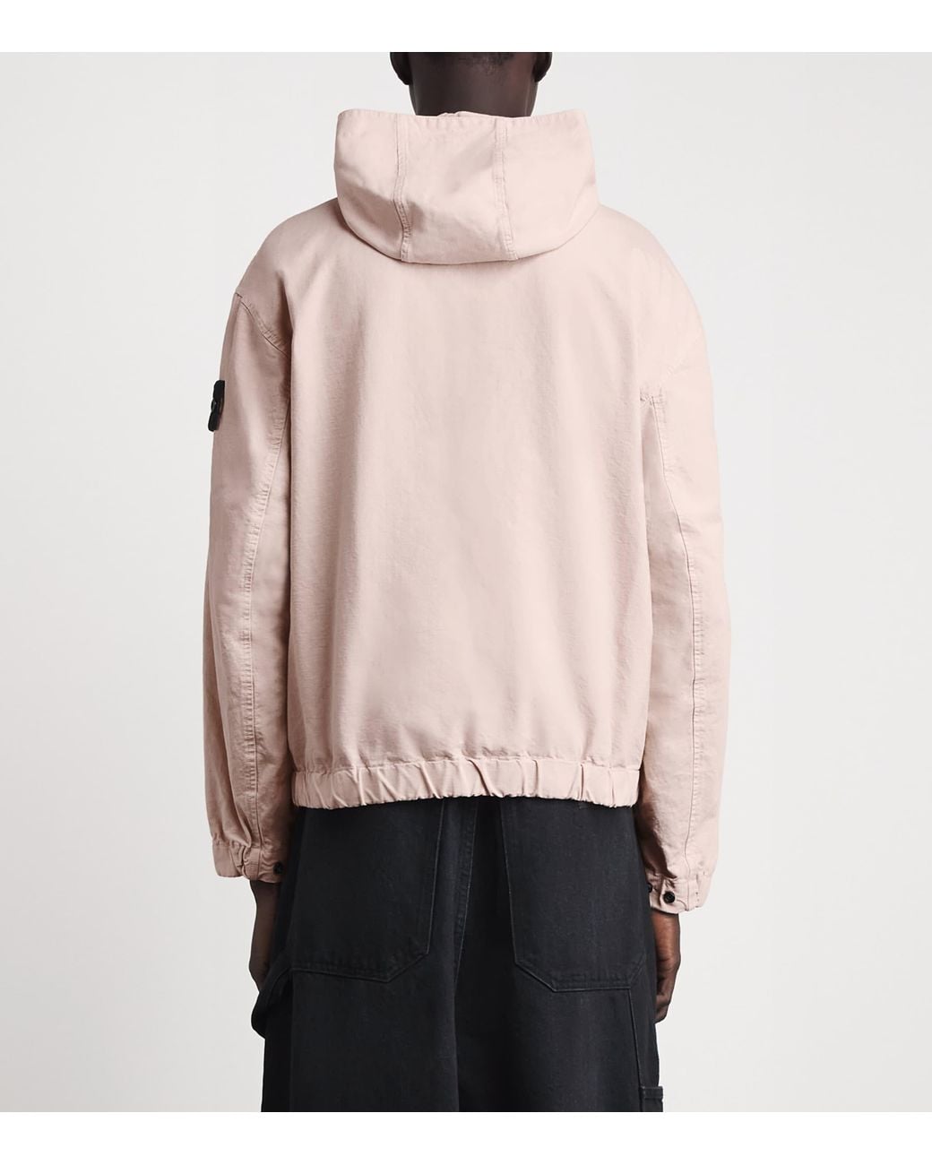 Stone Island Pink Organic Cotton Ripstop Hooded Overshirt for men